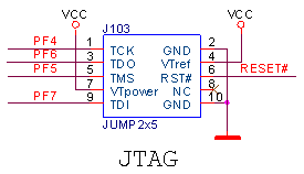 Schéma - JTAG konektor