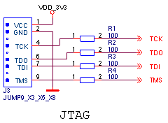 JTAG programovací konektor